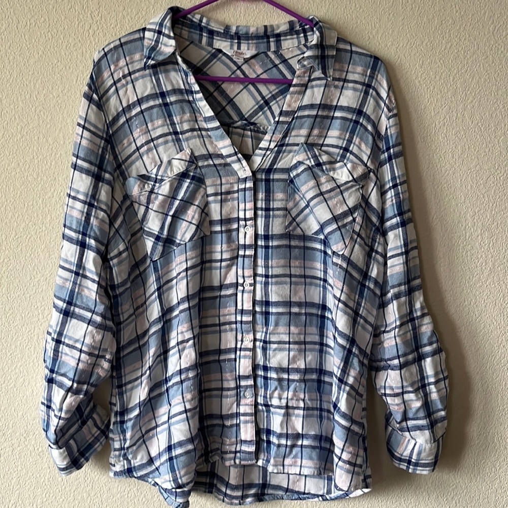 Blue Candie’s Long-Sleeve Flannel